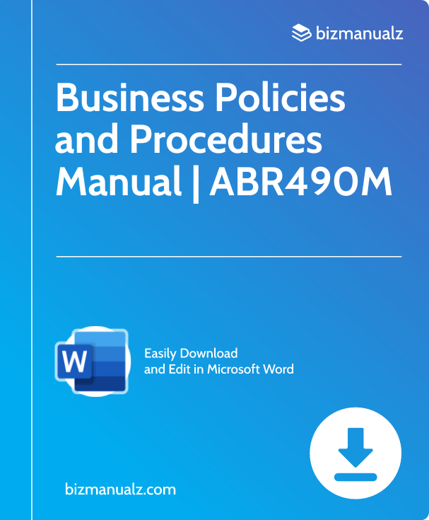 Small Business Policies and Procedures Manual