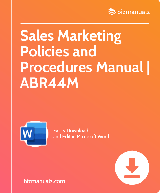 Sales Marketing Policies and Procedures Manual